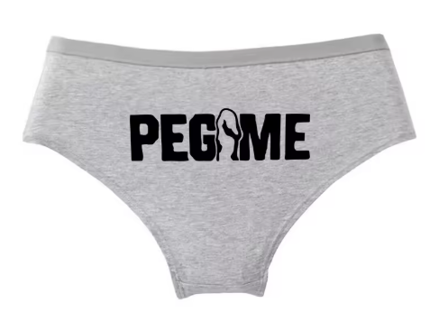 "PEG ME" Funny Cotton Panties | Cheeky Graphic Women’s Underwear