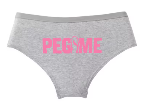 "PEG ME" Funny Cotton Panties | Cheeky Graphic Women’s Underwear