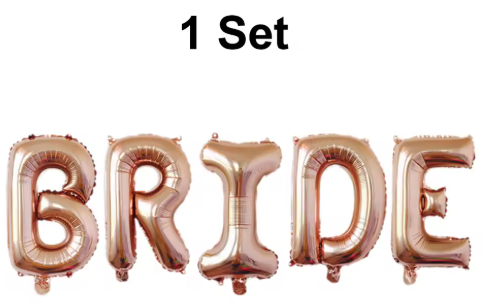 32Inch Giant Bride Balloons Set - Bachelorette Party Decorations Bride Balloons for Bridal Wedding Shower Decorations