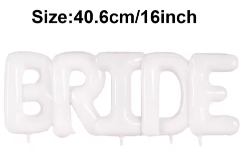 32Inch Giant Bride Balloons Set - Bachelorette Party Decorations Bride Balloons for Bridal Wedding Shower Decorations