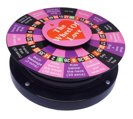 Deluxe Truth or Dare Couples Game – Romantic Turntable & Action Cards for Date Night – Fun & Flirty Adult Game
