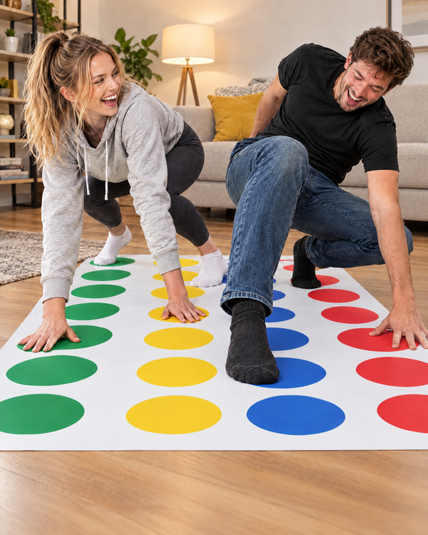 Couple playing Stripster on the mat
