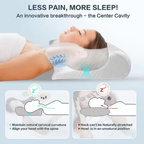 2-in-1 Cervical Memory Foam Pillow - Orthopedic Contour Support for Neck & Shoulder Pain