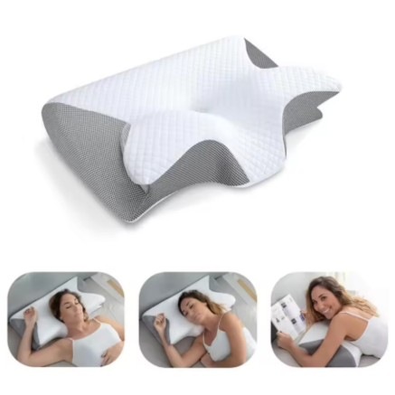 2-in-1 Cervical Memory Foam Pillow - Orthopedic Contour Support for Neck & Shoulder Pain