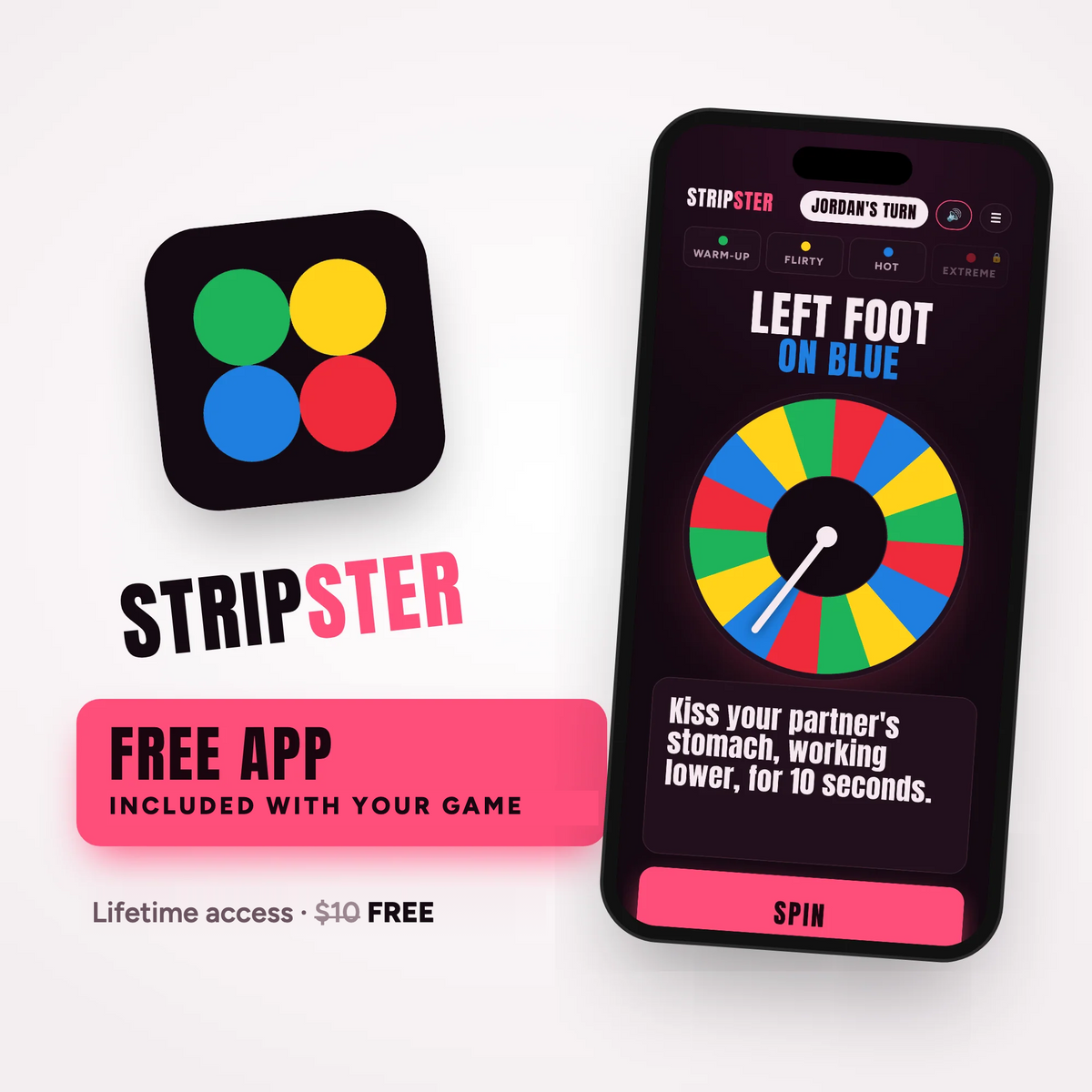 Free Stripster app included with your game