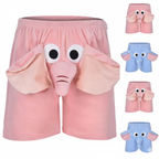 Funny Elephant Boxer Briefs for Men - Sexy Novelty Underwear with 3D Trunk Pouch - Plus Size Up to 4XL