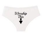 Women’s "Worship This" Seamless Underwear - Soft & Stretchy Sexy Briefs