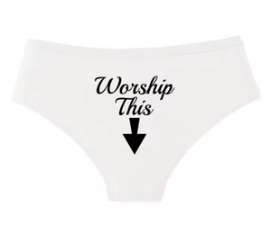 Women’s "Worship This" Seamless Underwear - Soft & Stretchy Sexy Briefs