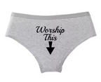 Women’s "Worship This" Seamless Underwear - Soft & Stretchy Sexy Briefs