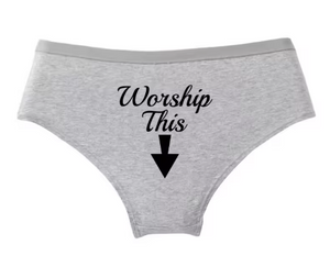 Women’s "Worship This" Seamless Underwear - Soft & Stretchy Sexy Briefs