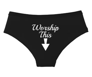 Women’s "Worship This" Seamless Underwear - Soft & Stretchy Sexy Briefs