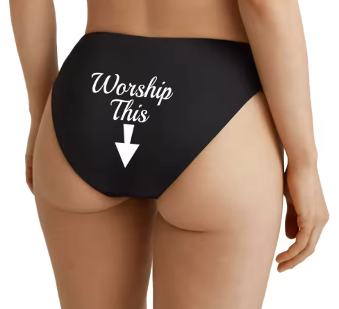 Women’s "Worship This" Seamless Underwear - Soft & Stretchy Sexy Briefs