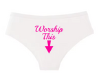 Women’s "Worship This" Seamless Underwear - Soft & Stretchy Sexy Briefs