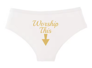 Women’s "Worship This" Seamless Underwear - Soft & Stretchy Sexy Briefs
