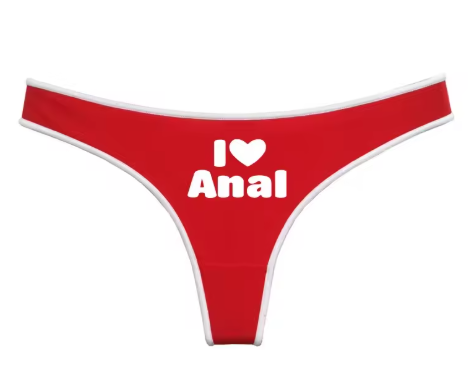 I LOVE ANAL Sexy Red G-String | Funny & Seamless Women's Sport Thong