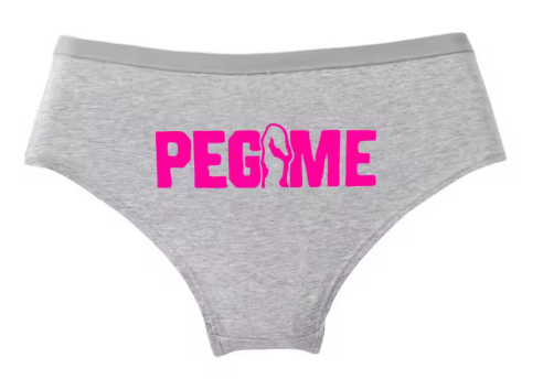 "PEG ME" Funny Cotton Panties | Cheeky Graphic Women’s Underwear