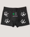 "Rub for Good Luck" Funny Print Men's Boxers - Novelty Gift Underwear for Men