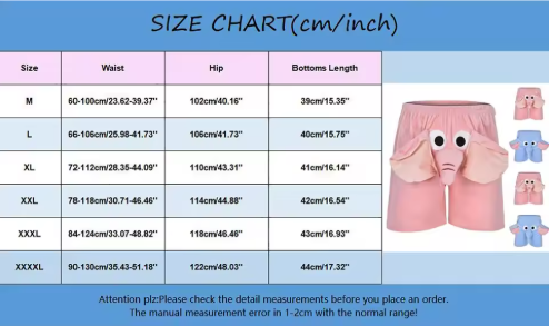 Funny Elephant Boxer Briefs for Men - Sexy Novelty Underwear with 3D Trunk Pouch - Plus Size Up to 4XL