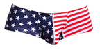Men’s Patriotic Stars and Stripes Boxer Briefs – American Flag Print Underwear – Breathable Soft Cotton Blend