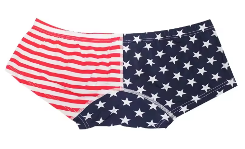 Men’s Patriotic Stars and Stripes Boxer Briefs – American Flag Print Underwear – Breathable Soft Cotton Blend