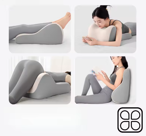 Ergonomic Bed Wedge & Lumbar Support Pillow - Multi-Purpose Pregnancy & Waist Cushion for Sitting or Lying