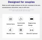Pressure-Relief Couple Pillow - Anti-Hand Numbness Memory Foam Cushion for Arm Support