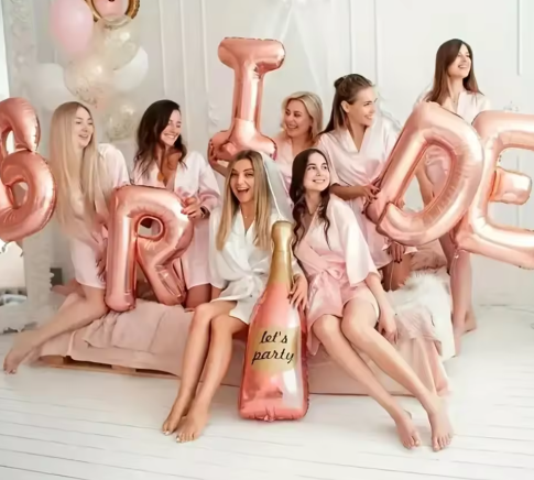 32Inch Giant Bride Balloons Set - Bachelorette Party Decorations Bride Balloons for Bridal Wedding Shower Decorations