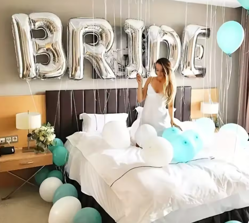 32Inch Giant Bride Balloons Set - Bachelorette Party Decorations Bride Balloons for Bridal Wedding Shower Decorations