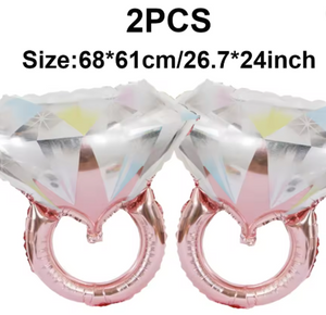 32Inch Giant Bride Balloons Set - Bachelorette Party Decorations Bride Balloons for Bridal Wedding Shower Decorations