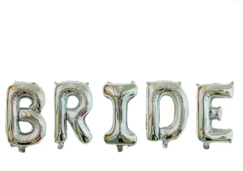 32Inch Giant Bride Balloons Set - Bachelorette Party Decorations Bride Balloons for Bridal Wedding Shower Decorations