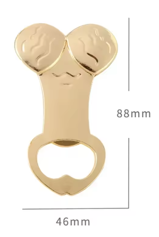 Funny Alloy "Willy" Beer Bottle Opener - Hilarious Hen Night Party Favor & Bachelorette Gift - Durable Metal Bar Tool