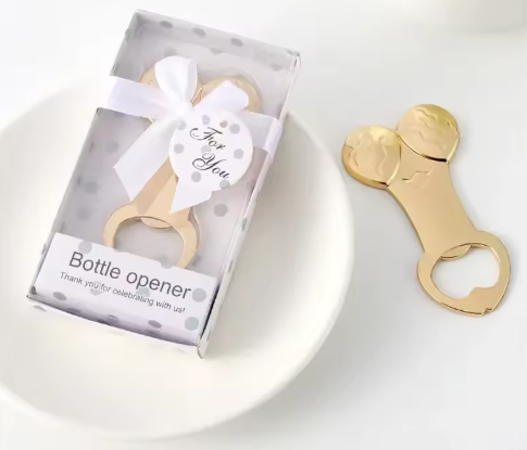 Funny Alloy "Willy" Beer Bottle Opener - Hilarious Hen Night Party Favor & Bachelorette Gift - Durable Metal Bar Tool