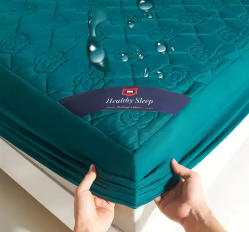 Premium Waterproof Mattress Protector - Ultra-Soft & Breathable Fitted Sheet Style - Deep Pocket Noise-Free Cover
