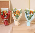 Handmade Crochet Flower Bouquet - Eternal Artificial Flowers for Anniversary, Graduation, & Mother’s Day