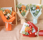 Handmade Crochet Flower Bouquet - Eternal Artificial Flowers for Anniversary, Graduation, & Mother’s Day