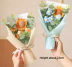 Handmade Crochet Flower Bouquet - Eternal Artificial Flowers for Anniversary, Graduation, & Mother’s Day