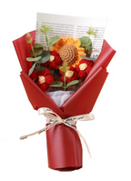 Handmade Crochet Flower Bouquet - Eternal Artificial Flowers for Anniversary, Graduation, & Mother’s Day