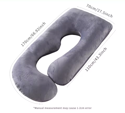 G-Shaped Full Body Pregnancy Pillow – Maternity Support for Back, Hips, and Belly – Removable Washable Cover