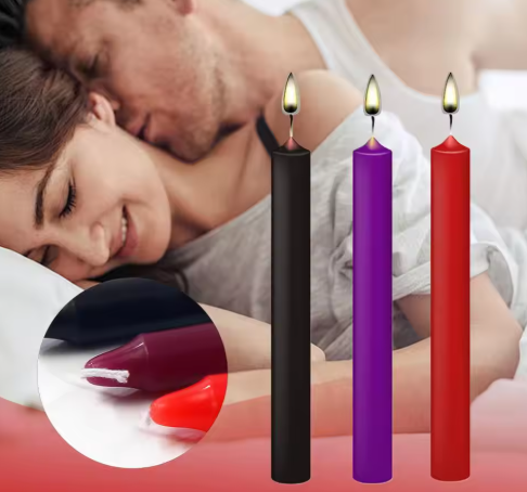 3-Piece Romantic Low-Temperature Wax Play Set – Sensual Drip Candles for Couples & Intimate Play