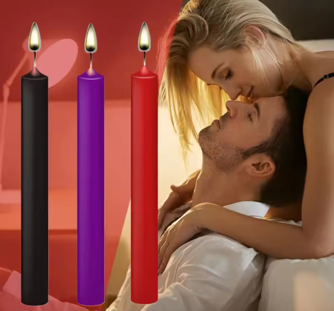 3-Piece Romantic Low-Temperature Wax Play Set – Sensual Drip Candles for Couples & Intimate Play