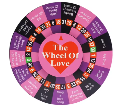 Deluxe Truth or Dare Couples Game – Romantic Turntable & Action Cards for Date Night – Fun & Flirty Adult Game