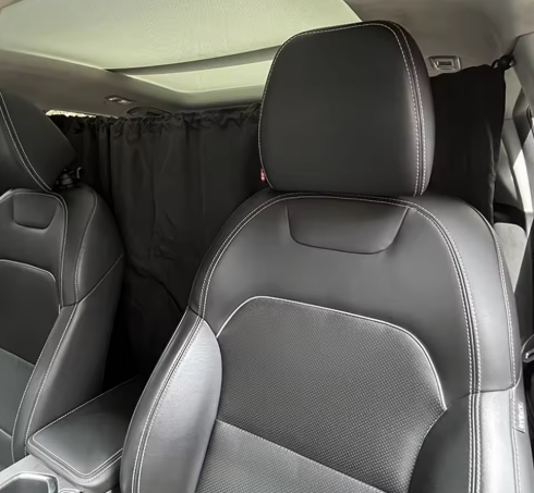 Universal Car Privacy Divider & Sun Shade Curtain | Instant Blackout for Camping, Baby Sleep, and Road Trip Privacy