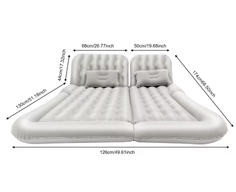 Universal Inflatable Car Mattress with Electric Pump | Portable Back Seat Air Bed & Travel Cushion for SUV, Truck, and Road Trip Camping
