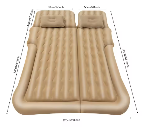 Universal Inflatable Car Mattress with Electric Pump | Portable Back Seat Air Bed & Travel Cushion for SUV, Truck, and Road Trip Camping