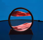 3D Deep Sea Moving Sand Art | Rotating Glass Sandscape & Quicksand Hourglass for Home & Office Desktop Decor | Stress Relief Zen Gift