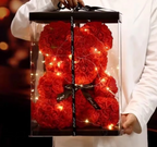 Handmade Luxury Rose Bear - Valentine's & Anniversary Forever Roses