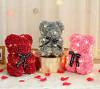 Handmade Luxury Rose Bear - Valentine's & Anniversary Forever Roses