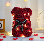 Handmade Luxury Rose Bear - Valentine's & Anniversary Forever Roses