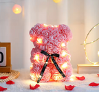 Handmade Luxury Rose Bear - Valentine's & Anniversary Forever Roses