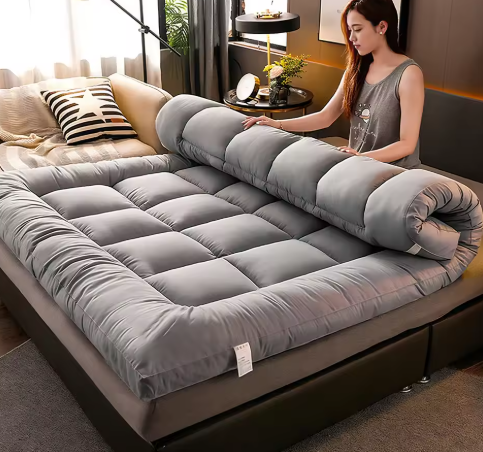 Extra Thick Mattress Topper for Back Pain – Cooling Down Alternative Mattress Pad & Pillowtop Cover